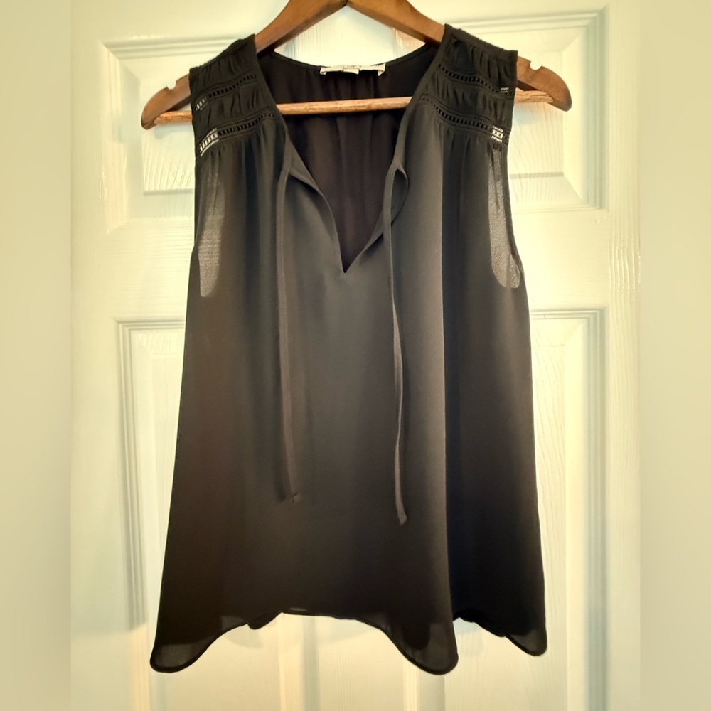 LOFT Black Sleeveless Blouse